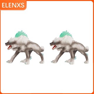 1/2/3 ป่า หมาป่า โมเดล ฟิกเกอร์ป่า สัตว์ ฟิกเกอร์ ของเล่น พลาสติก ประติมากรรม