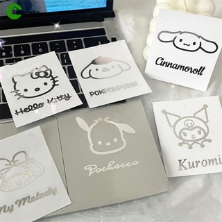 SANRIO สติกเกอร์โลหะ ลายการ์ตูน Cinnamoroll Kuromi Melody กันน้ํา มีกาวในตัว สําหรับตกแต่งโทรศัพท์มือถือ คอมพิวเตอร์