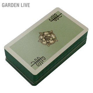  GARDEN LIVE ไพ่ทาโรต์ชุดของเล่นสำหรับผู้เริ่มต้นเกมความบันเทิงยามว่างกระบวนการปิดทองกล่องเหล็กเกรดสูงพร้อมหนังสือคู่มือ