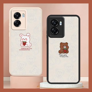 creative leather Phone Case For OPPO A57 5G 2022/Realme Q5i/V23/Narzo50 5G Cartoon simple luxurious heat dissipation