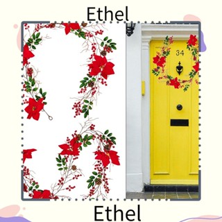 Ethel1 เถายูคาลิปตัส ผลไม้ปลอม สีแดง สําหรับตกแต่งต้นคริสต์มาส งานแต่งงาน