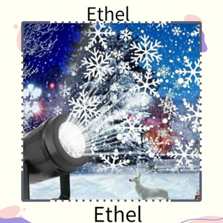 Ethel1 โคมไฟเกล็ดหิมะ กันน้ํา สําหรับตกแต่งสวน เทศกาลคริสต์มาส กลางแจ้ง