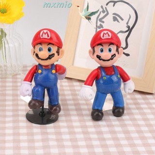 Mxmio โมเดลตุ๊กตาอนิเมะ Super Mario แฮนด์เมด สําหรับตกแต่งบ้าน เค้ก