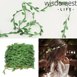 Wisdomest ริบบิ้นผ้าไหม รูปใบไม้ ดอกไม้ปลอม 5 เมตร 20 เมตร สําหรับตกแต่งบ้าน DIY