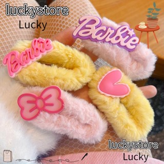 Lucky กิ๊บติดผม รูปตุ๊กตาบาร์บี้ สีชมพู หรูหรา เครื่องประดับ สําหรับผู้หญิง