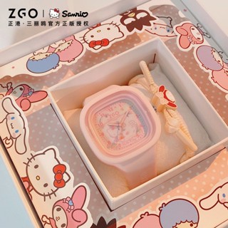 Zhenggang Sanrio Co-Branded Cinnamon Dog นาฬิกาข้อมือควอตซ์ สายซิลิโคน กันน้ํา ลายการ์ตูน สําหรับเด็กผู้หญิง นักเรียน