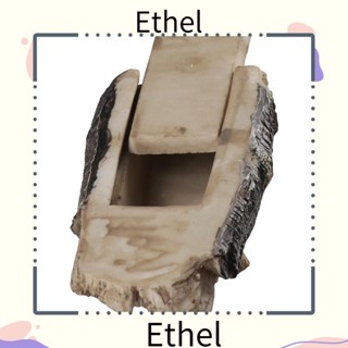 Ethel1 กล่องเก็บกุญแจปลอมเรซิ่น รูปกิ่งไม้ สีเหลืองอ่อน เพื่อความปลอดภัย สําหรับตกแต่งสวน