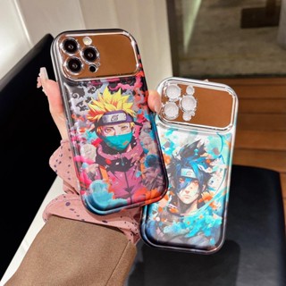 เคสโทรศัพท์มือถือ TPU นิ่ม กันตก ป้องกันเลนส์กล้อง ลายการ์ตูนนารูโตะ สําหรับ iPhone 14 13 12 Pro Max