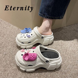 Eternity รองเท้าหัวโต รองเท้าแตะผู้หญิง น่ารักหนาพื้นลื่น อาบน้ำในห้องน้ำ  33z080401