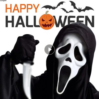 【ในการจัดส่ง】ผู้ใหญ่ Scream Ghost Face Mask Shroud Hood Halloween Horror Scary Fancy Dress