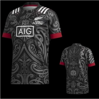 เสื้อกีฬารักบี้ ลายทีมชาตินิวซีแลนด์ Maori All Blacks Jersey Rugby คุณภาพดี 2022