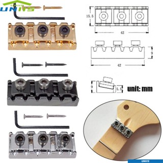 Uniis อุปกรณ์เสริมบล็อกน็อตโลหะ แบบเปลี่ยน สําหรับสายกีตาร์ 42 มม.