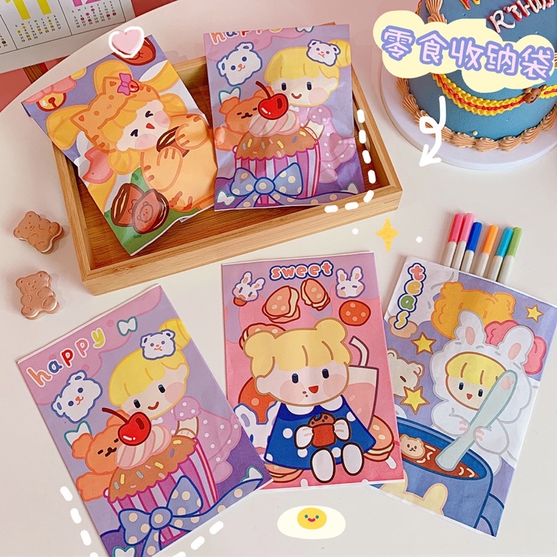 A19 ถุงกระดาษใส่ของถุงของขวัญ ลายน่ารัก พร้อมส่งในไทย K.package