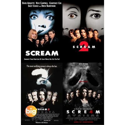 แผ่น DVD หนังใหม่ SCREAM 1 - 4 - สครีม หวีดสุดขีด ภาค 1 - 4 (เสียง ไทย/อังกฤษ ซับ ไทย/อังกฤษ) หนัง ด