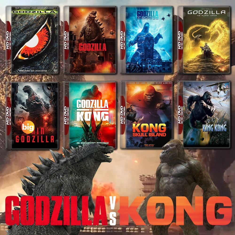 แผ่น DVD หนังใหม่ Godzilla and King Kong ครบทุกภาค DVD Master เสียงไทย (เสียง ไทย/อังกฤษ ซับ ไทย/อังกฤษ) หนัง ดีวีดี