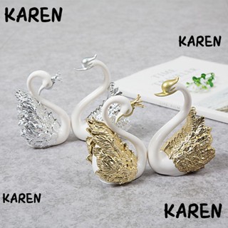 Karen หงส์สีทอง สีเงิน สําหรับตกแต่งเค้ก วันวาเลนไทน์ DIY