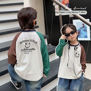 พร้อมส่ง เสื้อยืด แขนยาว สไตล์ฤดูใบไม้ผลิ ฤดูใบไม้ร่วง สําหรับเด็กผู้ชาย