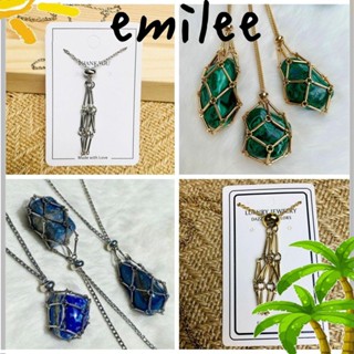 Emilee สร้อยคอ จี้กรงคริสตัล ทองแดง สีเงิน เครื่องประดับ