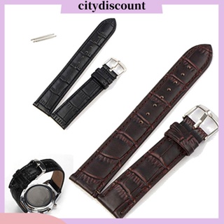 &lt;citydiscount&gt; สายนาฬิกาข้อมือ สายหนังเทียม หรูหรา แบบเปลี่ยน 18 20 22 มม.