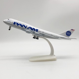 Pan Am B747 โมเดลเครื่องบินจําลอง โลหะผสม 20 ซม.