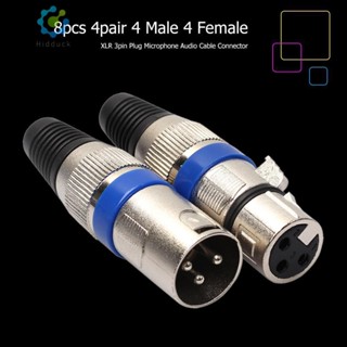 อะแดปเตอร์ XLR 3Pin Male Plug and Female แจ็คไมโครโฟน สายเคเบิ้ลเสียง Conn [Hidduck.th] 8 ชิ้น