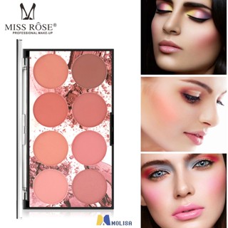 8 สี Mineral Pigment Blusher Blush Powder Cosmestics Professional Palette Blush Contour Shadow MOLISA MOLISA