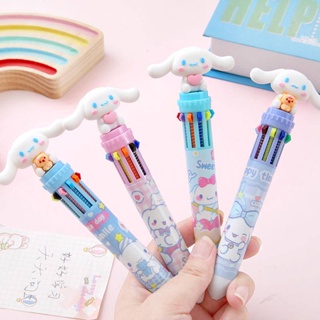 ปากกาลูกลื่น ลายการ์ตูน Sanrio น่ารัก 6 แบบ 10 สี สําหรับโรงเรียน ออฟฟิศ