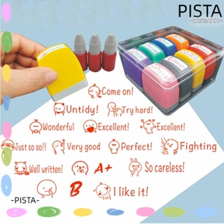 PISTA แสตมป์ตรายาง ภาษาอังกฤษ ไวต่อแสง เหมาะกับการเรียนการสอน สําหรับเด็ก