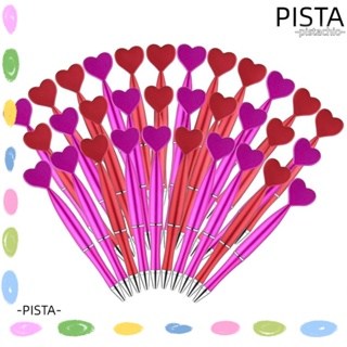 Pista ปากกาลูกลื่นหมึกเจล รูปหัวใจ สีดํา สีแดงกุหลาบ 1 มม. 32 ชิ้น สําหรับสํานักงาน วันวาเลนไทน์