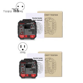 Mayilon HT106D เครื่องทดสอบเต้าเสียบ 48-250V เครื่องตรวจจับซ็อกเก็ตทดสอบแรงดันไฟฟ้า พร้อมจอแสดงผล โพลาไรตี้เฟสตรวจสอบ