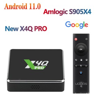 Ugoos X4Q Pro กล่องทีวี 4GB 32GB X4Q Plus 4GB 64GB S905X4 Quad core Android 11 LPDDR4 2.4G/5G HD 4K RJ45 1000M BT5.1