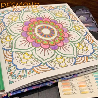 Desmond สมุดระบายสี ลายกราฟฟิติ Datura Kill Time Put Color on Zen Mandalas Montessori ของขวัญสําหรับเด็ก