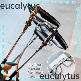 Eucalytus1 แว่นตาแฟชั่น ป้องกันแสงสีฟ้า แบบพกพา กรอบเบาพิเศษ