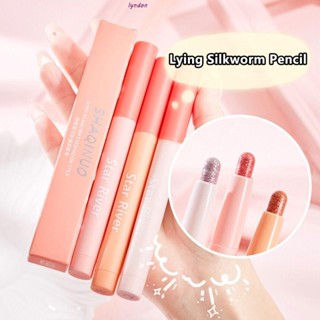 Lyndon Lying Silkworm Pencil, Face Highlighter Galaxy Shiny Glitter Eyeshadow Pen, Eyeliner Outline Pen Eye Shadow Stick Waterproof Pearlescent Lazy