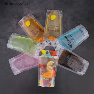 [little.coconut] ถุงพลาสติก มีซิป สําหรับใส่เครื่องดื่มแช่แข็ง