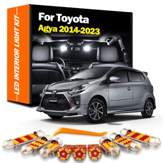 หลอดไฟ LED ติดป้ายทะเบียนรถยนต์ สําหรับ Toyota Agya 214-2023 Canbus 10 ชิ้น