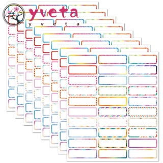 Yveta สติกเกอร์ฉลากชื่อ กันน้ํา เขียนได้ สําหรับติดตกแต่งแก้วน้ํา โรงเรียน สํานักงาน 2 ถุง 150 ชิ้น ต่อถุง