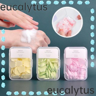 Eucalytus1 สบู่ล้างมือ กลีบดอกไม้ แบบใช้แล้วทิ้ง แบบพกพา 6 ชิ้น