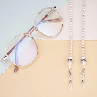 จัดส่งจากประเทศไทยVIVIDV Sunglass Lanyard Straps, แว่นตาอุปกรณ์เสริมเลียนแบบ Pearl แว่นอ่านหนังสือ, แบบพกพาลูกปัด 75 ซม. 6 สี Pearl แว่นตาสายรัด Universal