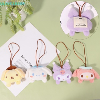 Ulove1bsby สติกเกอร์พวงกุญแจ จี้ตุ๊กตา Sanrio Name Cinnamoroll Melody Kulomi น่ารัก กันหาย สําหรับตกแต่งกระเป๋า