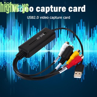 อะแดปเตอร์แปลงการ์ดจับภาพวิดีโอ USB 2.0 AV S RCA สําหรับ DV Hi8 VHS TV DVD [highways.th]