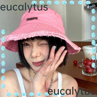 Eucalytus1 หมวกชาวประมง สายคล้องคอ ย้อนยุค วินเทจ ปีกใหญ่ หมวกกันแดด