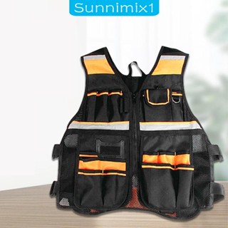 [Sunnimix1] เสื้อกั๊กสะท้อนแสง มีหลายกระเป๋า เพื่อความปลอดภัย สําหรับผู้ชาย และผู้หญิง