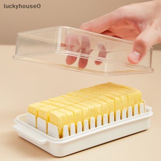 Luckyhouse0^^ กล่องเก็บเนย ตัดเนย พร้อมฝาปิด สําหรับตู้เย็น