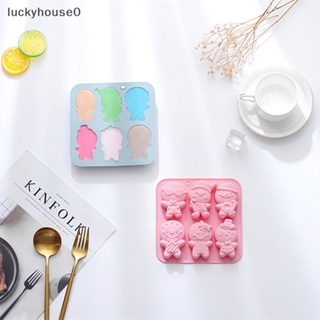 Luckyhouse0^^ แม่พิมพ์ซิลิโคน รูปคนขนมปังขิง สําหรับทําขนม คุกกี้ ช็อคโกแลต เค้ก เบเกอรี่ DIY 1 ชิ้น