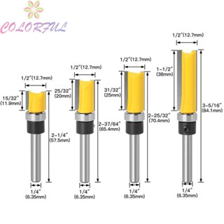 【COLORFUL】Router Bit Shank Flush Trim Template Router Bit Woodworking Accessories