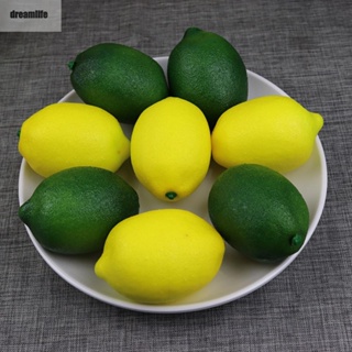 【DREAMLIFE】Artificial Lemons Yellow 7.8*5.5*5.5cm Adornment Colorfast Decor Display Foam