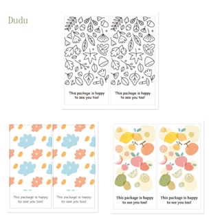 Dudu สติกเกอร์ฉลาก ลาย Thank You สีครีมมัฟฟิน สําหรับติดบรรจุภัณฑ์ คุกกี้ ถุงของขวัญวันเกิด งานแต่งงาน 50 ชิ้น