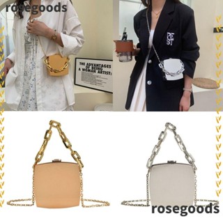 Rosegoods1 กระเป๋าคลัทช์ กระเป๋าถือ PVC ทรงเรขาคณิต ขนาดเล็ก แฟชั่นสําหรับผู้หญิง