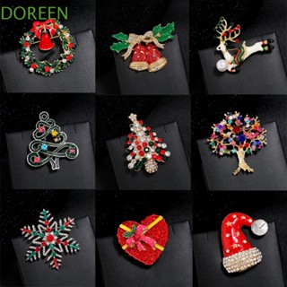 Doreen เข็มกลัด Pin Bells น่ารักสูท Pin ป้ายคริสต์มาสปาร์ตี้พลอยเทียมเกล็ดหิมะแฟชั่นเครื่องประดับ